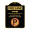 Signmission Fire Lane No Parking or Standing Anytime W/ No Parking & Right Arrow Alum, 18" x 24", BG-1824-24007 A-DES-BG-1824-24007 - alternate 1